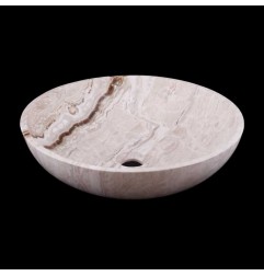 Silk Honed Round Basin Travertine 1770