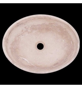 Classico Honed Oval Basin Travertine 1843