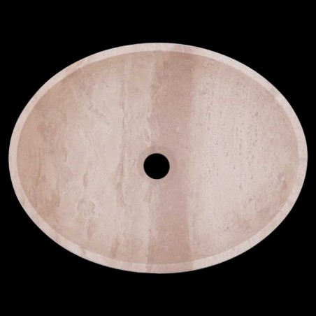 Classico Honed Oval Basin Travertine 1847