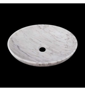 Persian White Honed Oval Basin Marble 2380