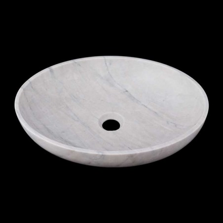 Persian White Honed Oval Basin Marble 2385