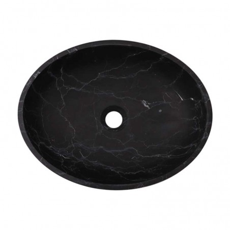 Nero Marquina Honed Oval Basin Marble 2470