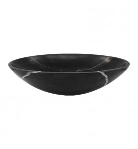 Nero Marquina Honed Oval Marble Basin NM1202
