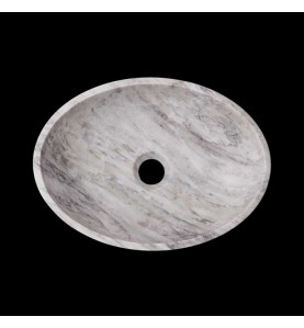 Persian White Honed Oval Basin Marble 2600
