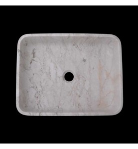 Persian White Honed Rectangle Basin Marble 2388