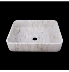 Persian White Honed Rectangle Basin Marble 2388