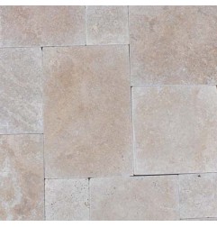 Classico Medium French Pattern Tumbled Paver Travertine 30mm
