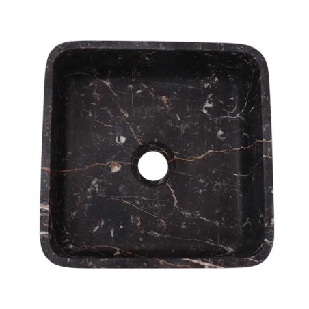 Black & Gold Honed Square Basin Marble 2376