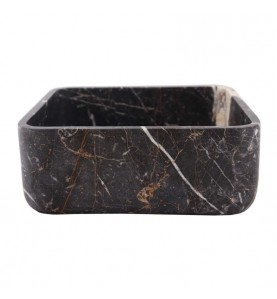 Black & Gold Honed Square Basin Marble 2399