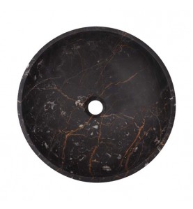 Black & Gold Polished Round Basin Marble 2545