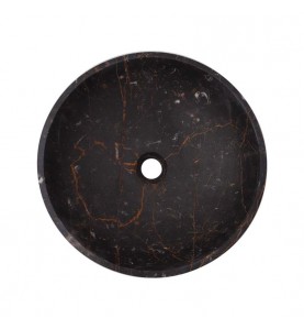 Black & Gold Polished Round Basin Marble 2546