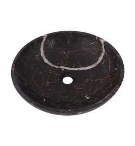 Black & Gold Polished Round Basin Marble 2548