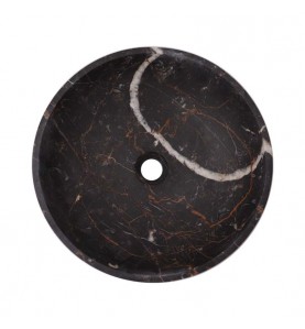 Black & Gold Polished Round Basin Marble 2548