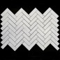 Bianco Royal Herringbone Honed Marble Mosaic Tiles 128x40