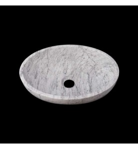Persian White Honed Oval Basin Marble 2817