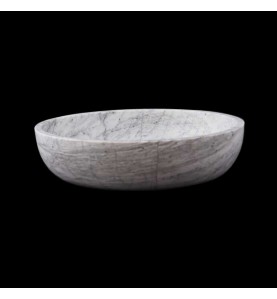 Persian White Honed Oval Basin Marble 2822