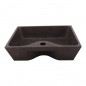 Pietra Brown Honed Rectangle Basin with Tap Hole Limestone 1956
