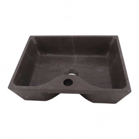 Pietra Grey Honed Rectangle Basin with Tap Hole Limestone 1697