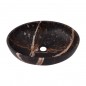 Black & Gold Honed Oval Basin Marble 2686