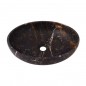 Black & Gold Honed Oval Basin Marble 2687