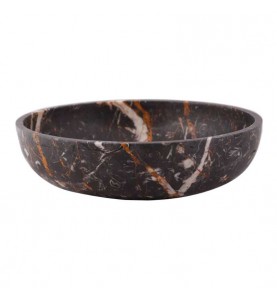 Black & Gold Honed Oval Basin Marble 2689