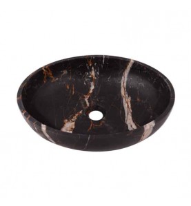 Black & Gold Honed Oval Basin Marble 2690