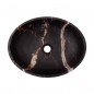 Black & Gold Honed Oval Basin Marble 2690