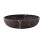 Black & Gold Honed Oval Basin Marble 2691