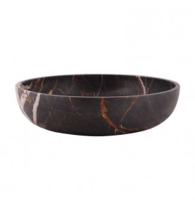Black & Gold Honed Oval Basin Marble 2692