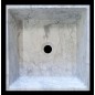 Persian White Honed Tapered Square Basin Marble 1503