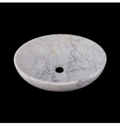 Persian White Honed Oval Basin Marble 2970