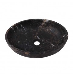 Black & Gold Honed Oval Basin Marble 2948
