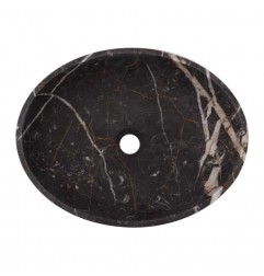 Black & Gold Honed Oval Basin Marble 2950