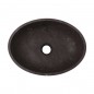Pietra Brown Honed Oval Basin Limestone 3037