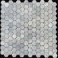 Ash Hexagonal Tumbled Marble Mosaic