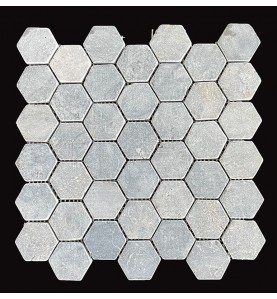 Ash Hexagonal Tumbled Marble