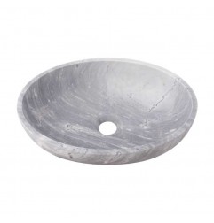 Crystal Grey Honed Oval Basin Marble 3138