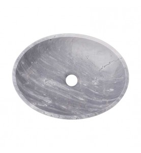 Crystal Grey Honed Oval Basin Marble 3138
