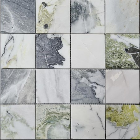 Ice Green Honed Square Sheeted Marble 75