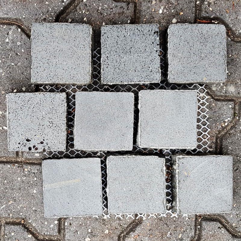 Bluestone Sawn & Natural Edges Brick Pattern Sheeted Cobblestone
