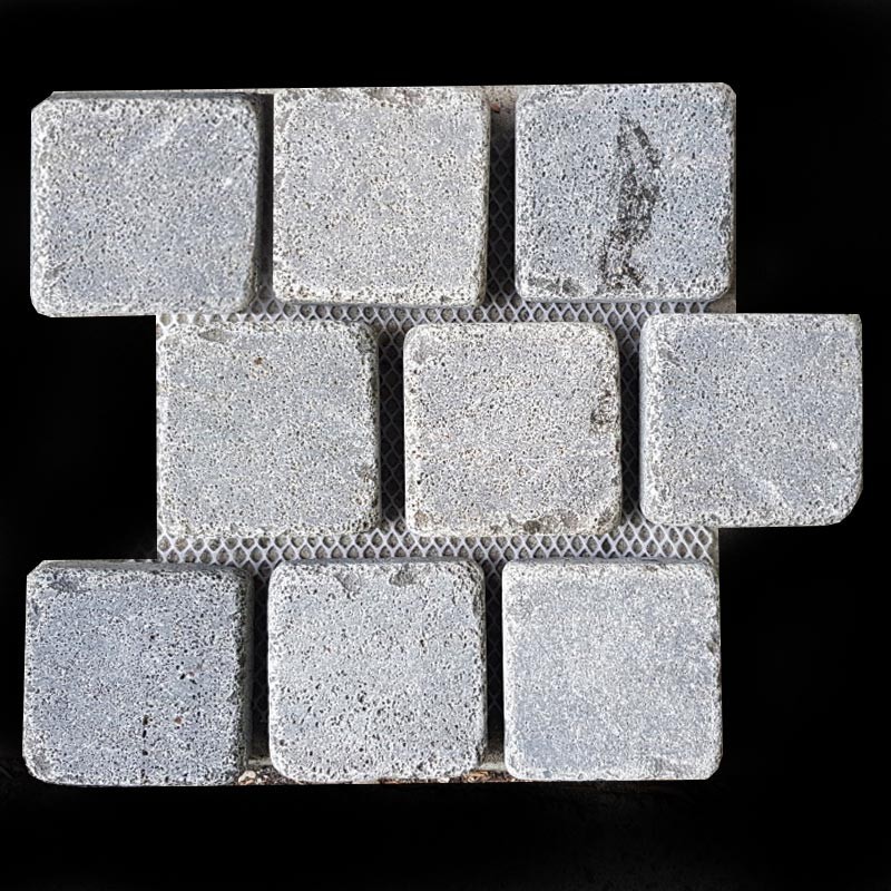 Bluestone Tumbled & Natural Edges Brick Pattern Sheeted Cobblestone
