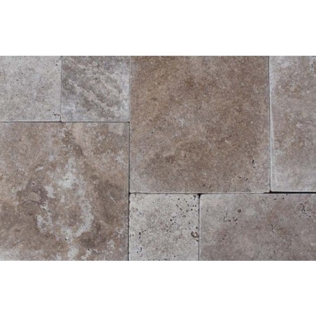 Travertine Noce Tumbled Tiles|French Pattern 