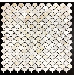 White Fan Mother Of Pearl Mosaic