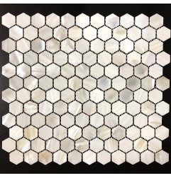 White Hexagon Mother Of Pearl Mosaic