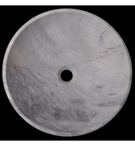 Persian White Honed Round Basin Marble 2922