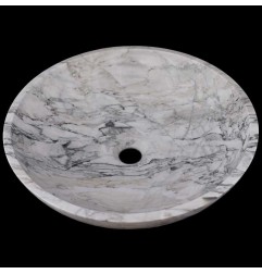 Persian White Honed Round Basin Marble 2924