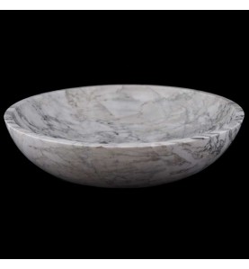 Persian White Honed Round Basin Marble 2924