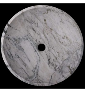 Persian White Honed Round Basin Marble 2928