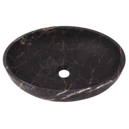 Black & Gold Honed Oval Basin Marble 2932