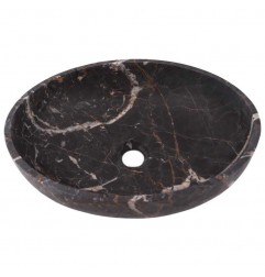 Black & Gold Honed Oval Basin Marble 2933